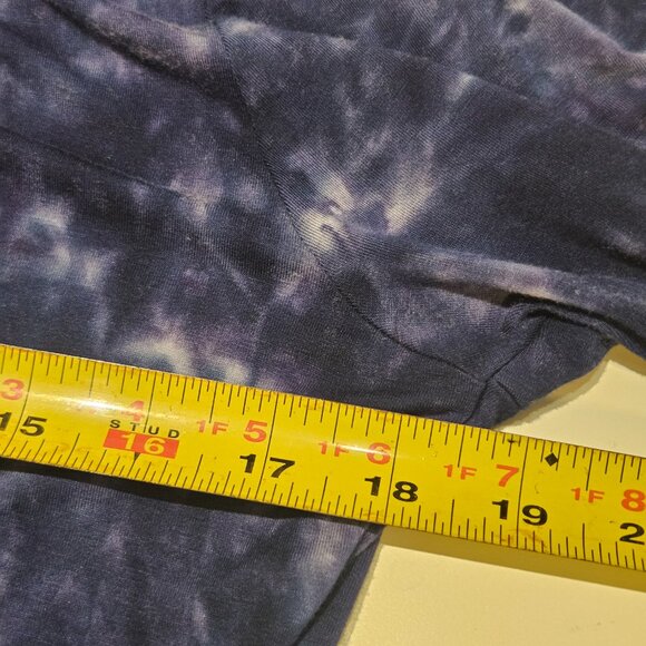Soft Surroundings Dress Size M Tie-Dye Navy & Teal Boho Maxi Soft Knit Flowy - Picture 11 of 14